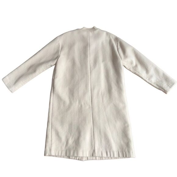 Thakoon Collective Pocket Front Coat Wool Blend Off White Womens Size Large - Picture 9 of 10
